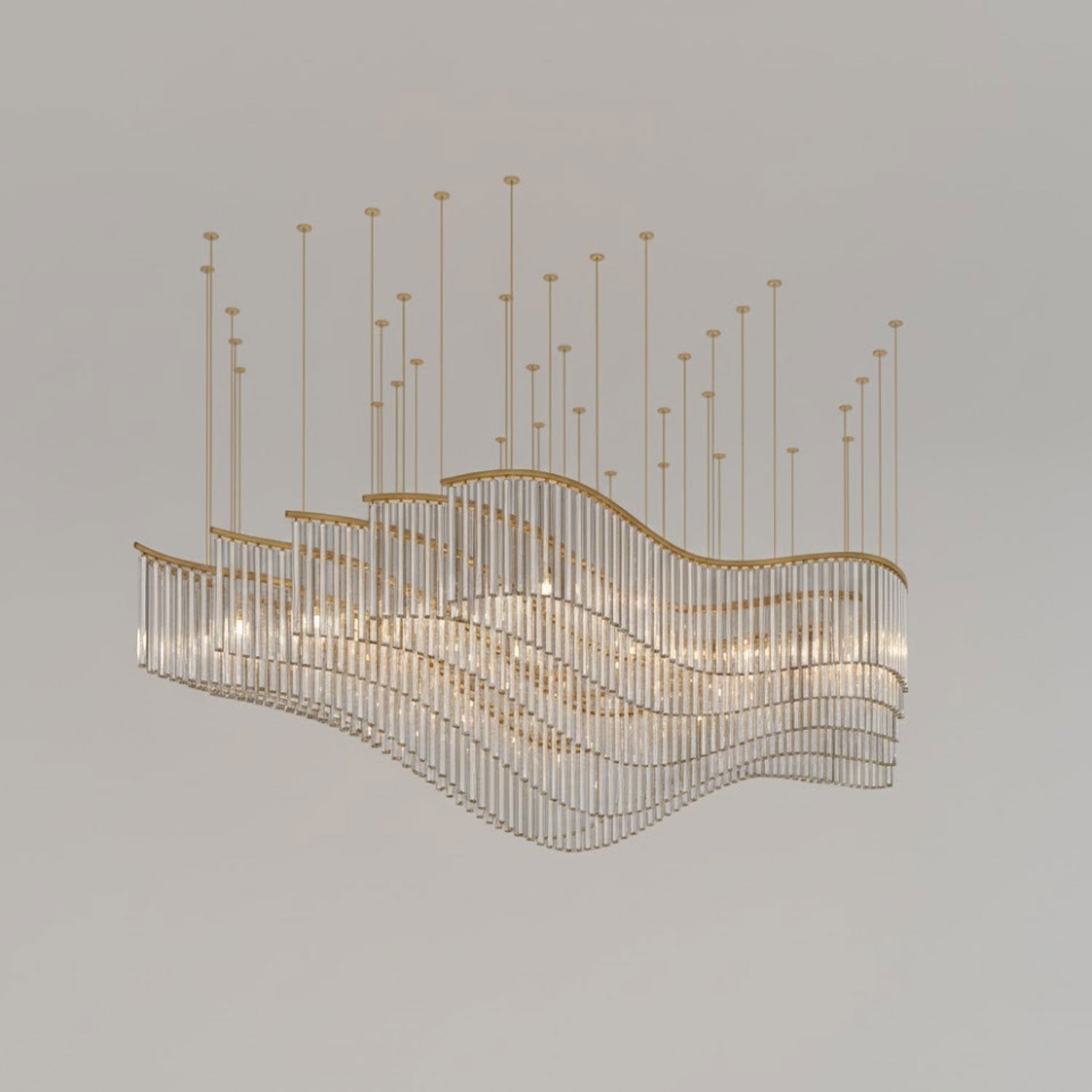 Luxury Waterfall Crystal Droplet Chandelier product image