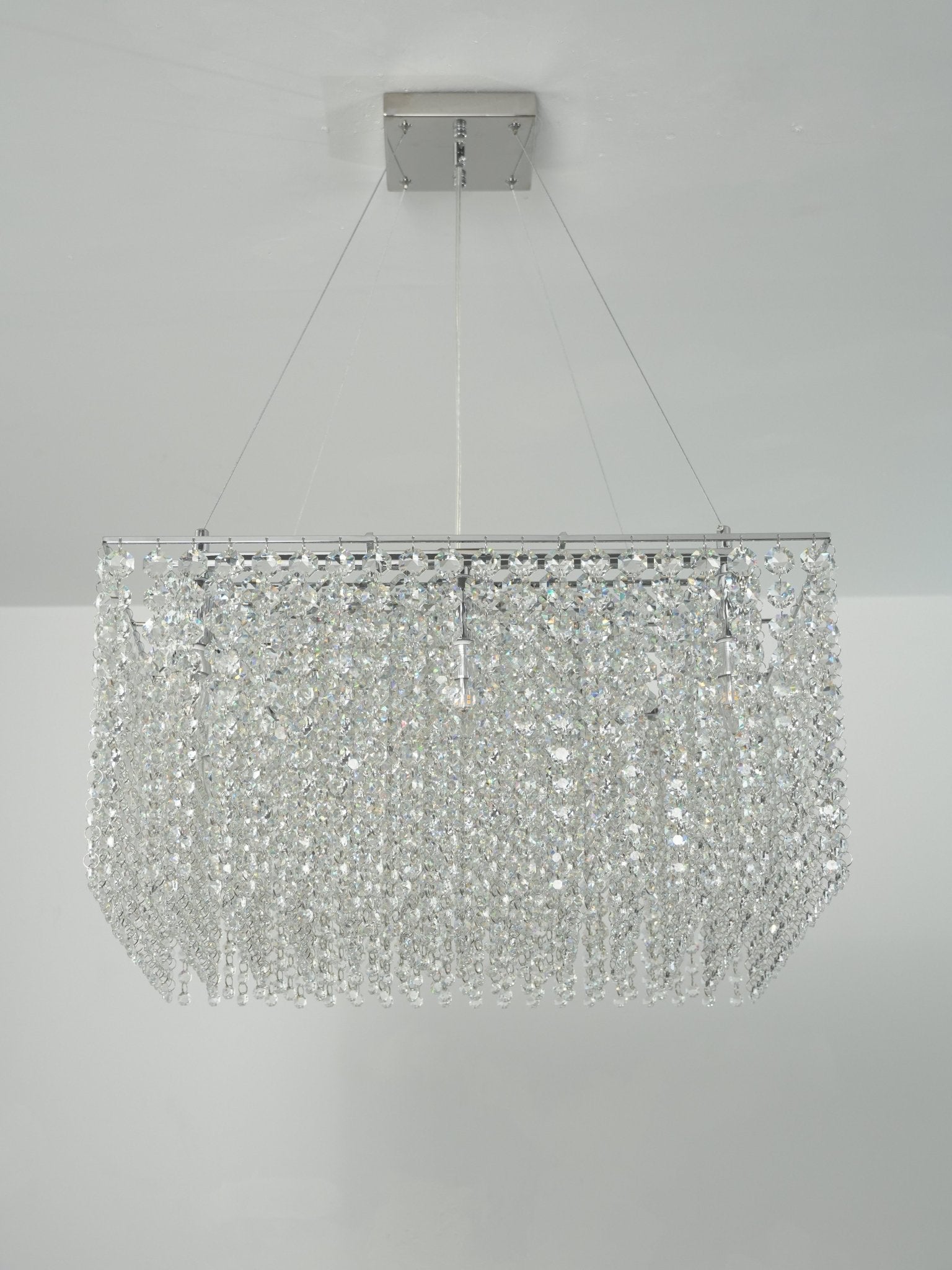 Crystal Frame Chandelier Crystal lighting by Bling Lighting Studio