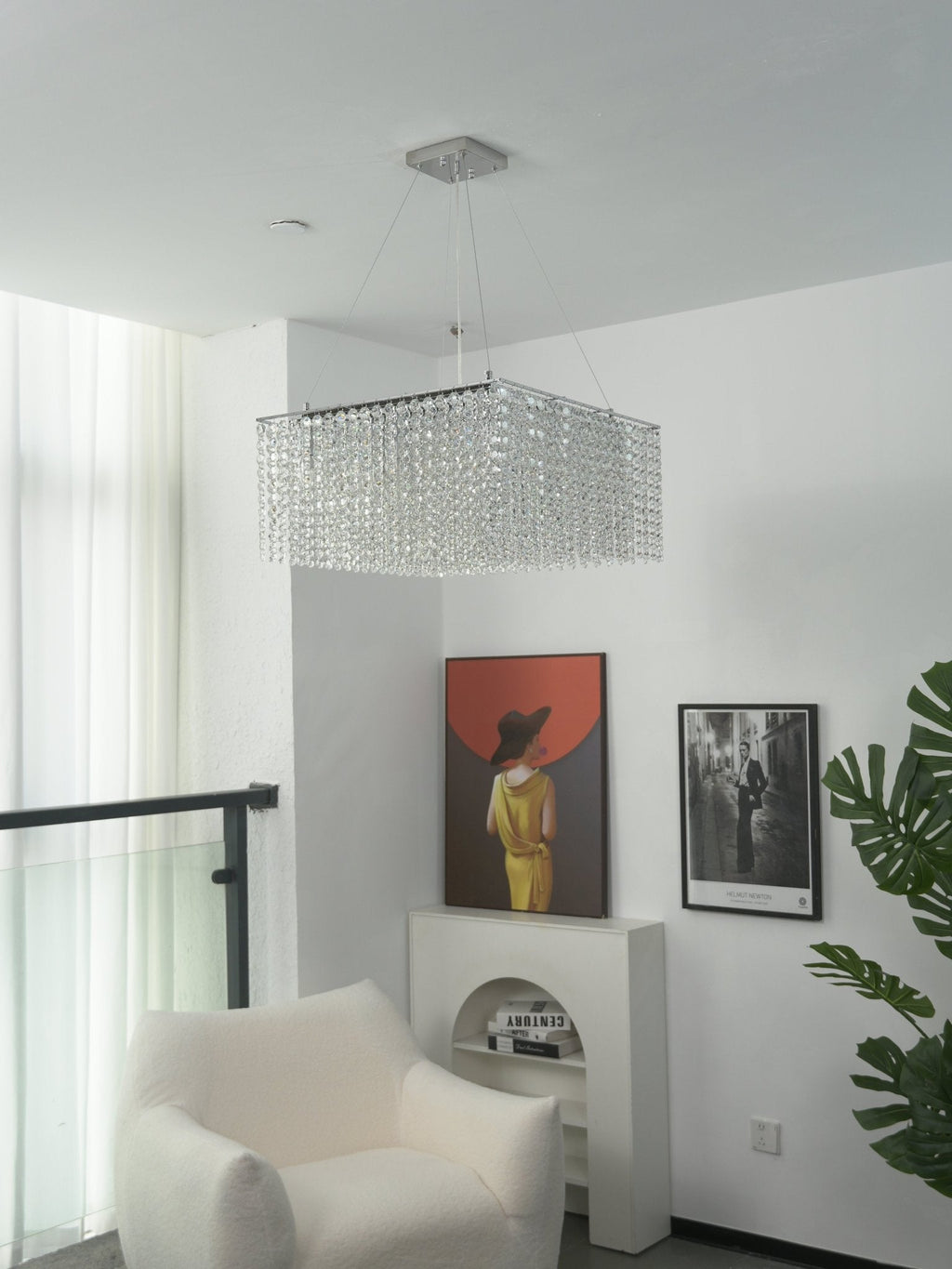 Crystal Frame Chandelier Crystal lighting by Bling Lighting Studio