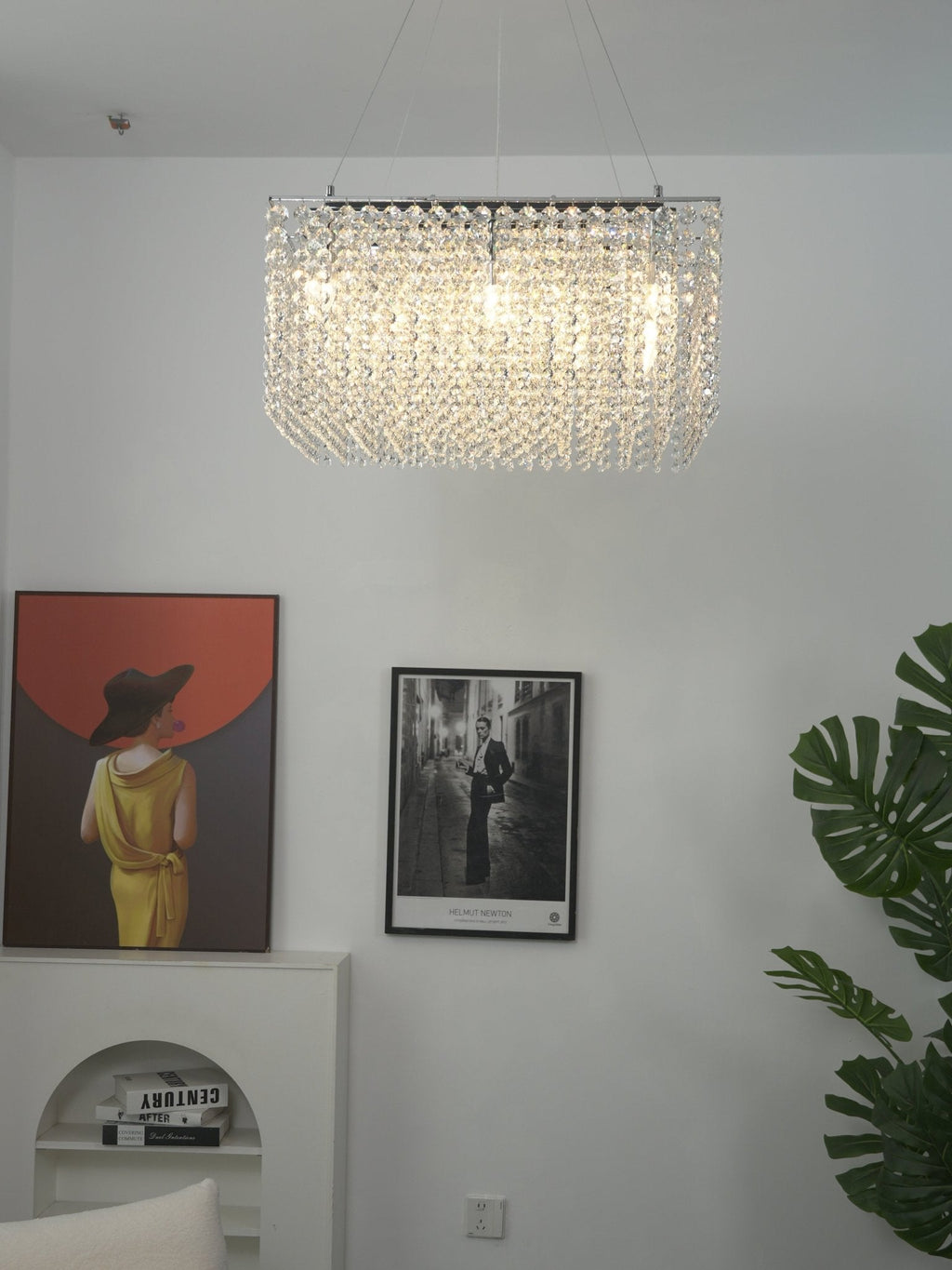Crystal Frame Chandelier Crystal lighting by Bling Lighting Studio