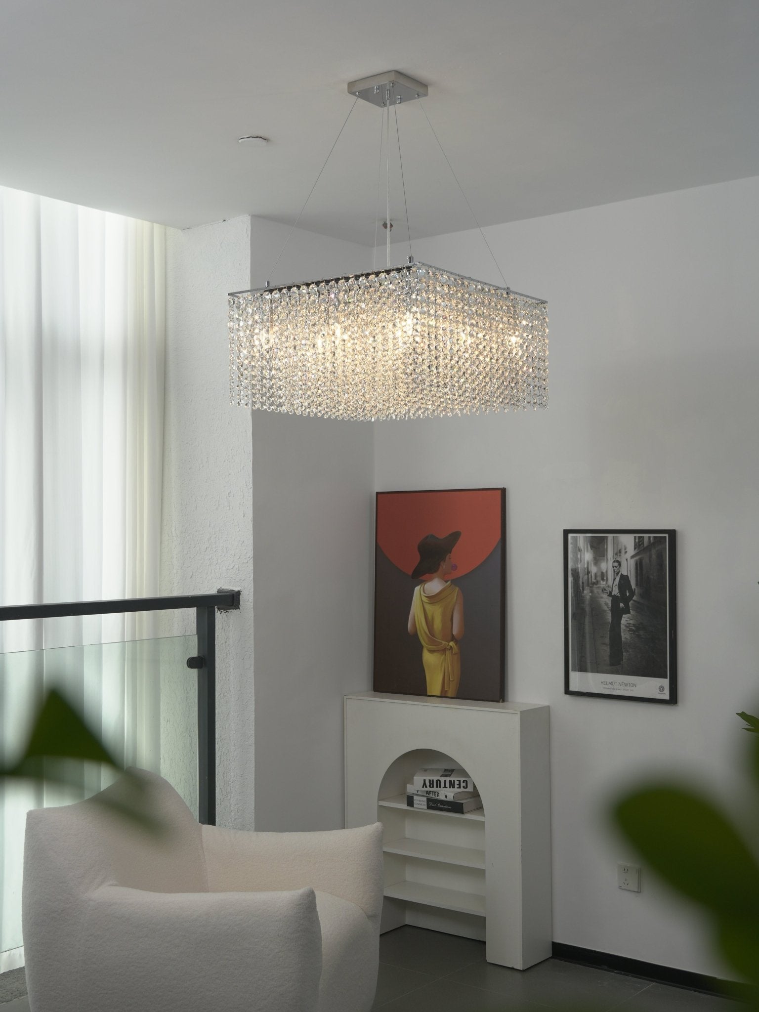 Crystal Frame Chandelier Crystal lighting by Bling Lighting Studio