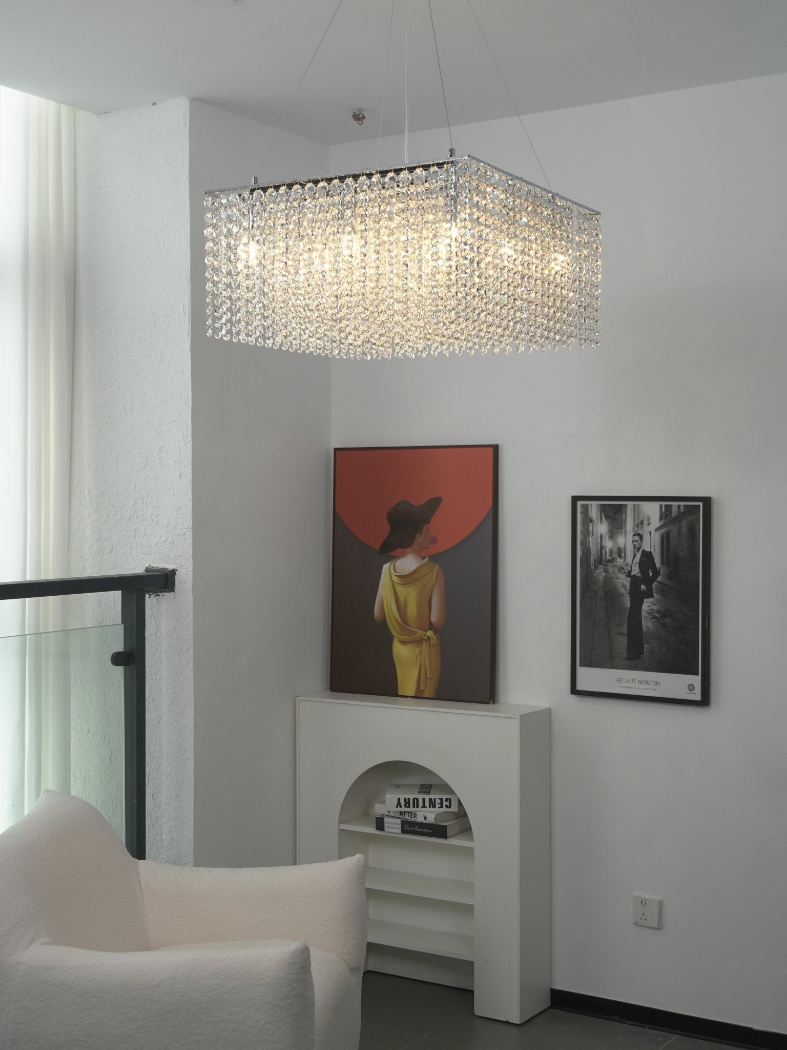 Crystal Frame Chandelier Crystal lighting by Bling Lighting Studio