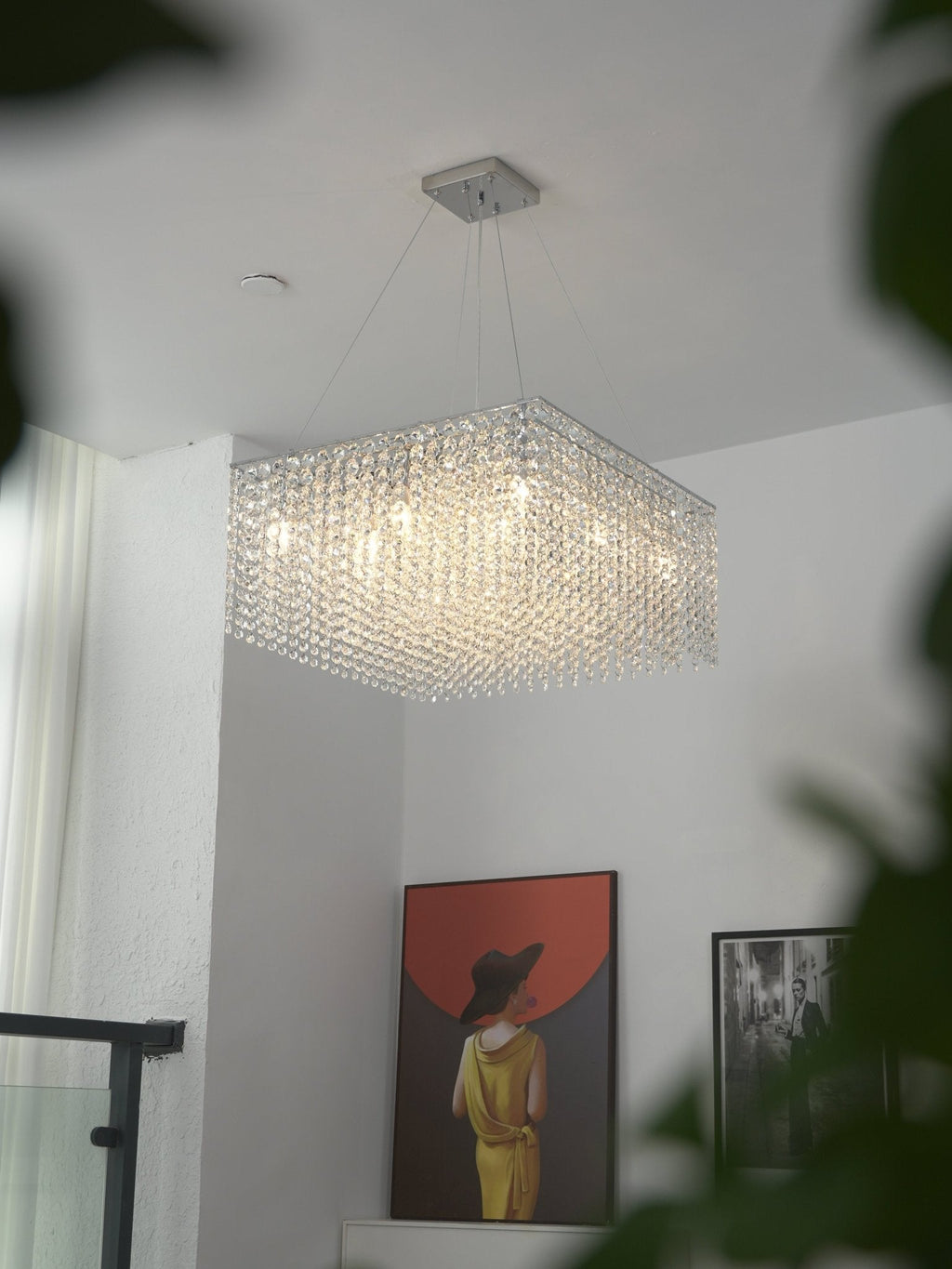 Crystal Frame Chandelier Crystal lighting by Bling Lighting Studio