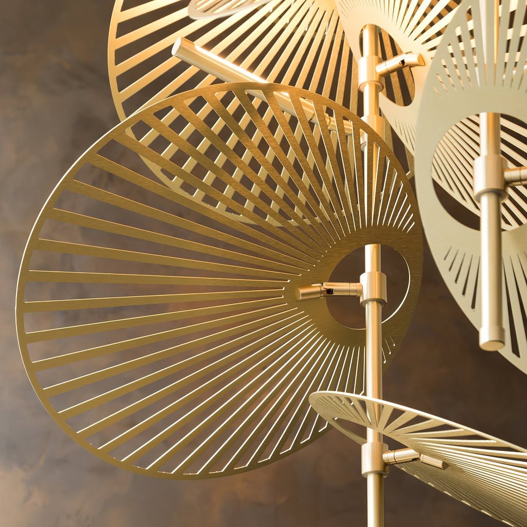 Luxury Cattail Leaf Chandelier product image