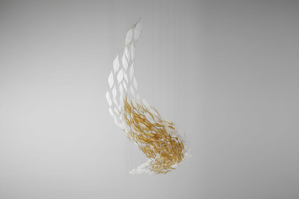 Metallic Artistic Foliage Ceiling Chandelier by Bling Lighting Studio