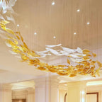 Swaying Leaves Cascade Chandelier for Staircase additional product view
