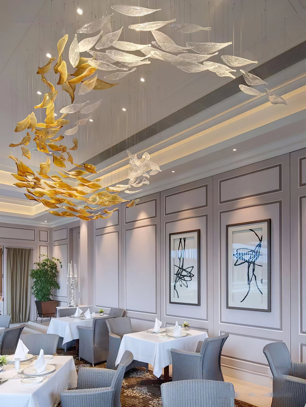Metallic Artistic Foliage Ceiling Chandelier product image