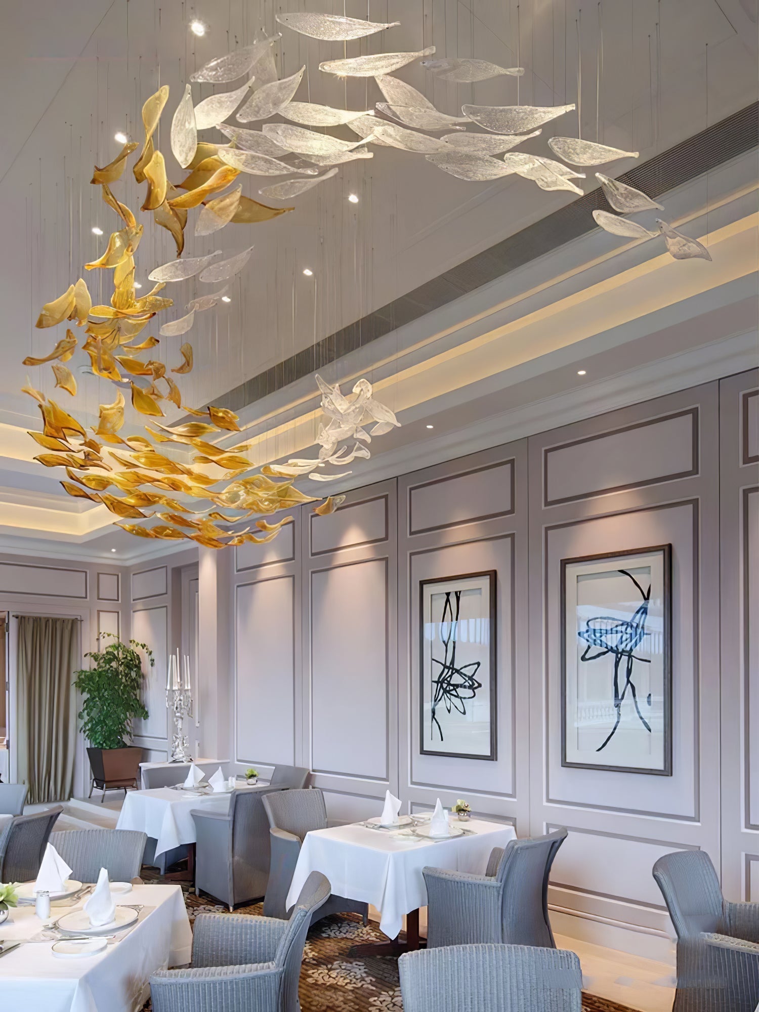 Metallic Artistic Foliage Ceiling Chandelier product image