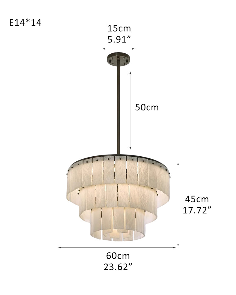 Stairwell Luxury Modern LED High Ceiling Large Alabaster Chandelier by Bling Lighting Studio