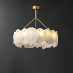 Alabaster Round Chandelier-WM2392a by Bling Lighting Studio