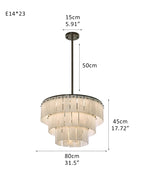 Stairwell Luxury Modern LED High Ceiling Large Alabaster Chandelier by Bling Lighting Studio
