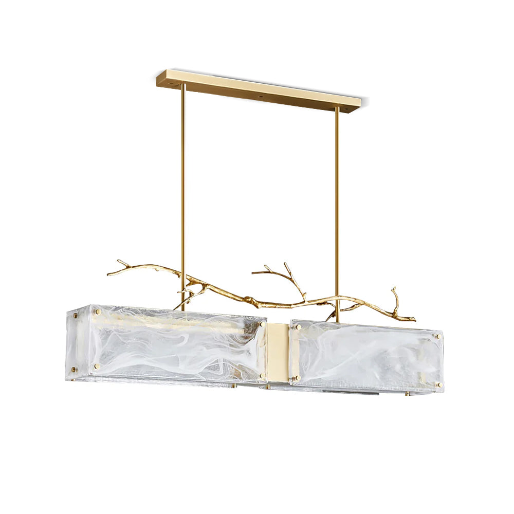 Thalassa Glass Branch Chandelier by Bling Lighting Studio