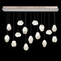 Vitrina Natural Quartz Stone Drop Linear Chandelier by Bling Lighting Studio