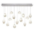 Vitrina Natural Quartz Stone Drop Linear Chandelier by Bling Lighting Studio