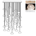 Vitrina Natural Quartz Stone Drop 30-Light Chandelier by Bling Lighting Studio