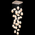 Vitrina Natural Quartz Stone Drop 30-Light Chandelier by Bling Lighting Studio