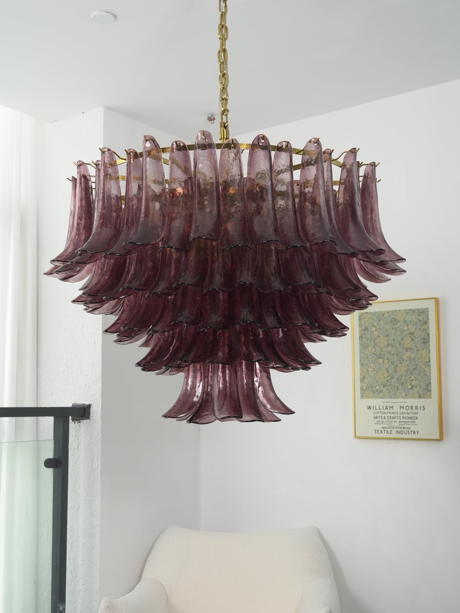 Amethyst Bloom Chandelier Glass lighting by Bling Lighting Studio