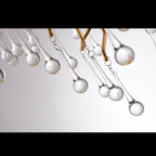 Le Saint Branch Brass Linear Teardrop Chandelier by Bling Lighting Studio