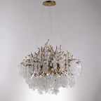 Organic Branch Round Penny Chandelier by Bling Lighting Studio