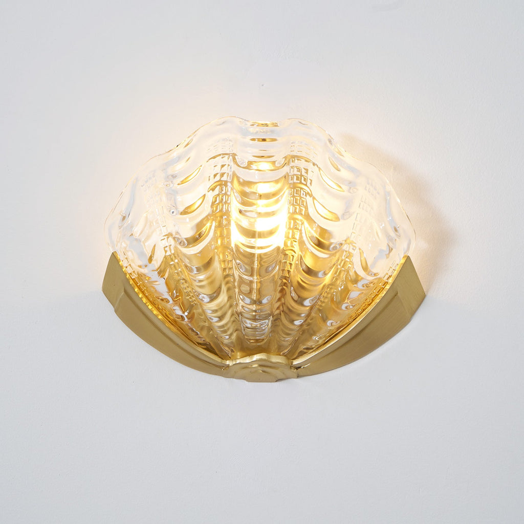 Art Deco Scallop Wall Light Glass lighting by Bling Lighting Studio