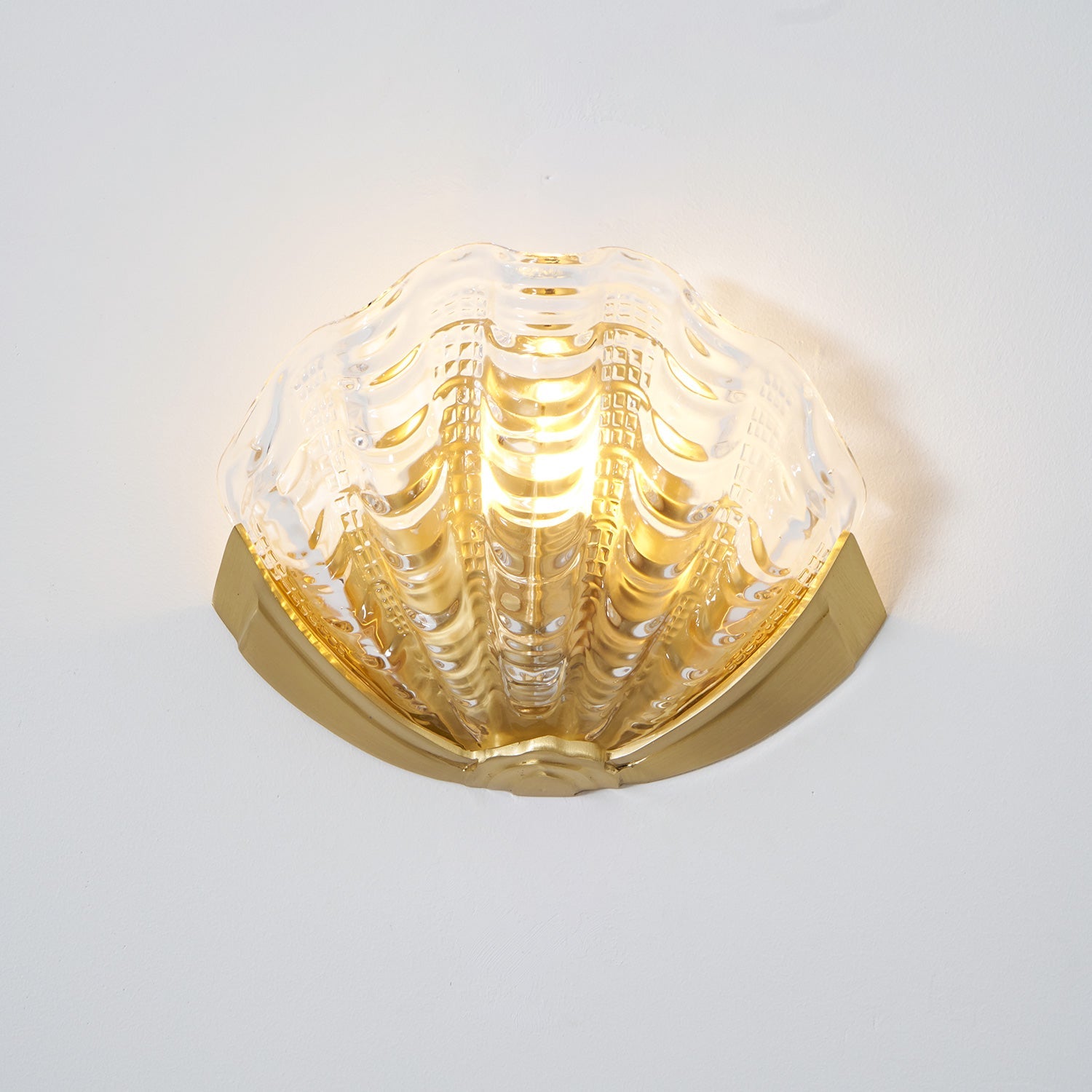 Art Deco Scallop Wall Light Glass lighting by Bling Lighting Studio
