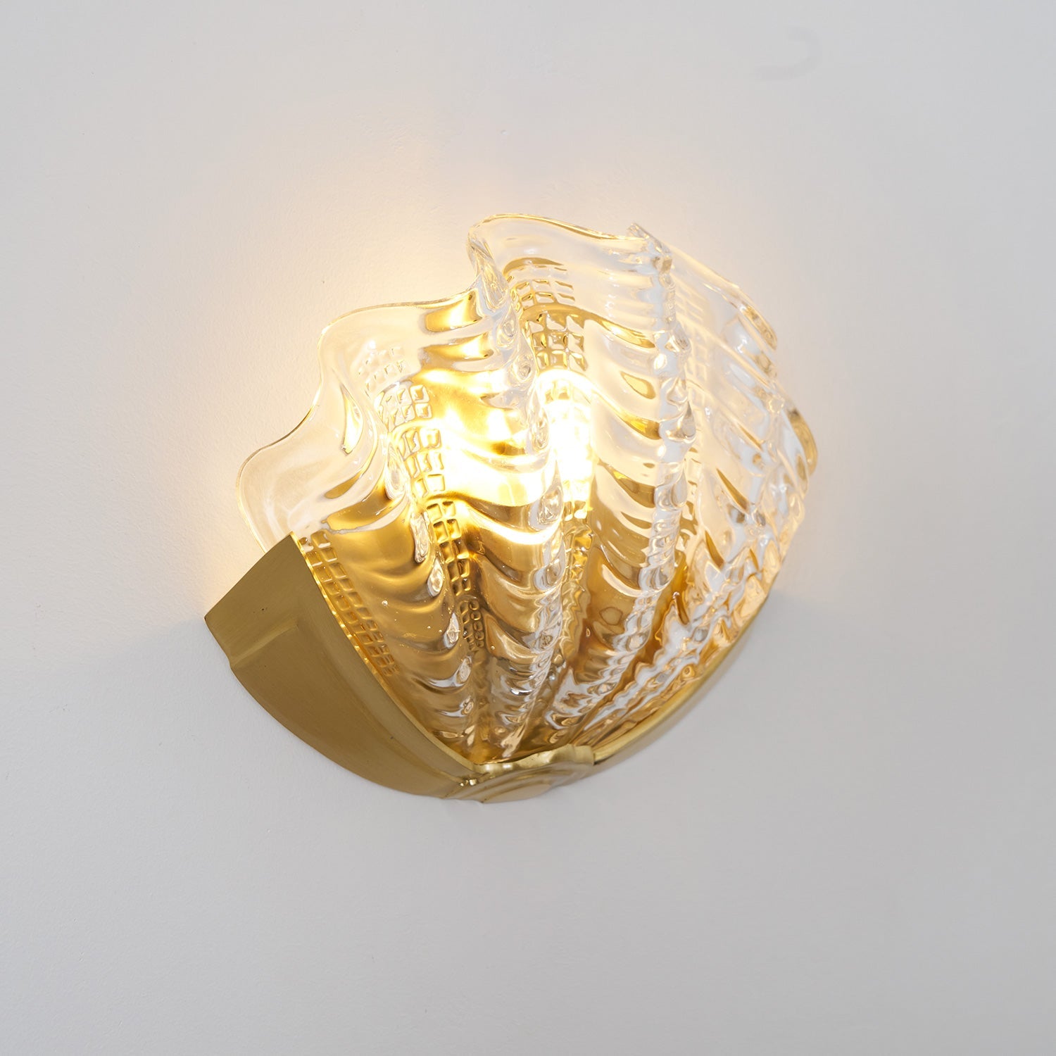 Art Deco Scallop Wall Light Glass lighting by Bling Lighting Studio