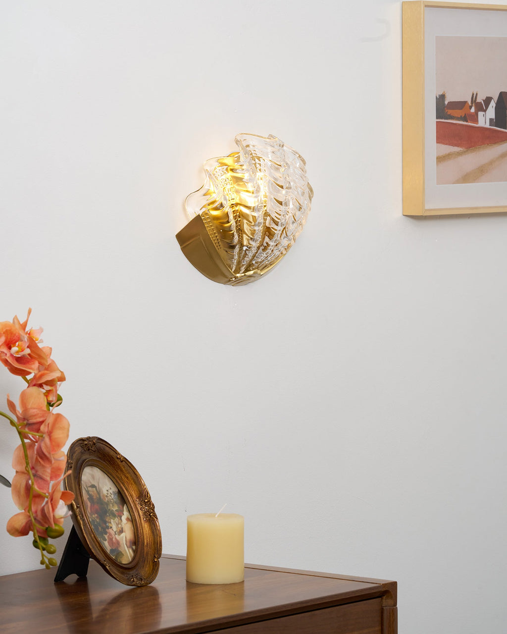 Art Deco Scallop Wall Light Glass lighting by Bling Lighting Studio