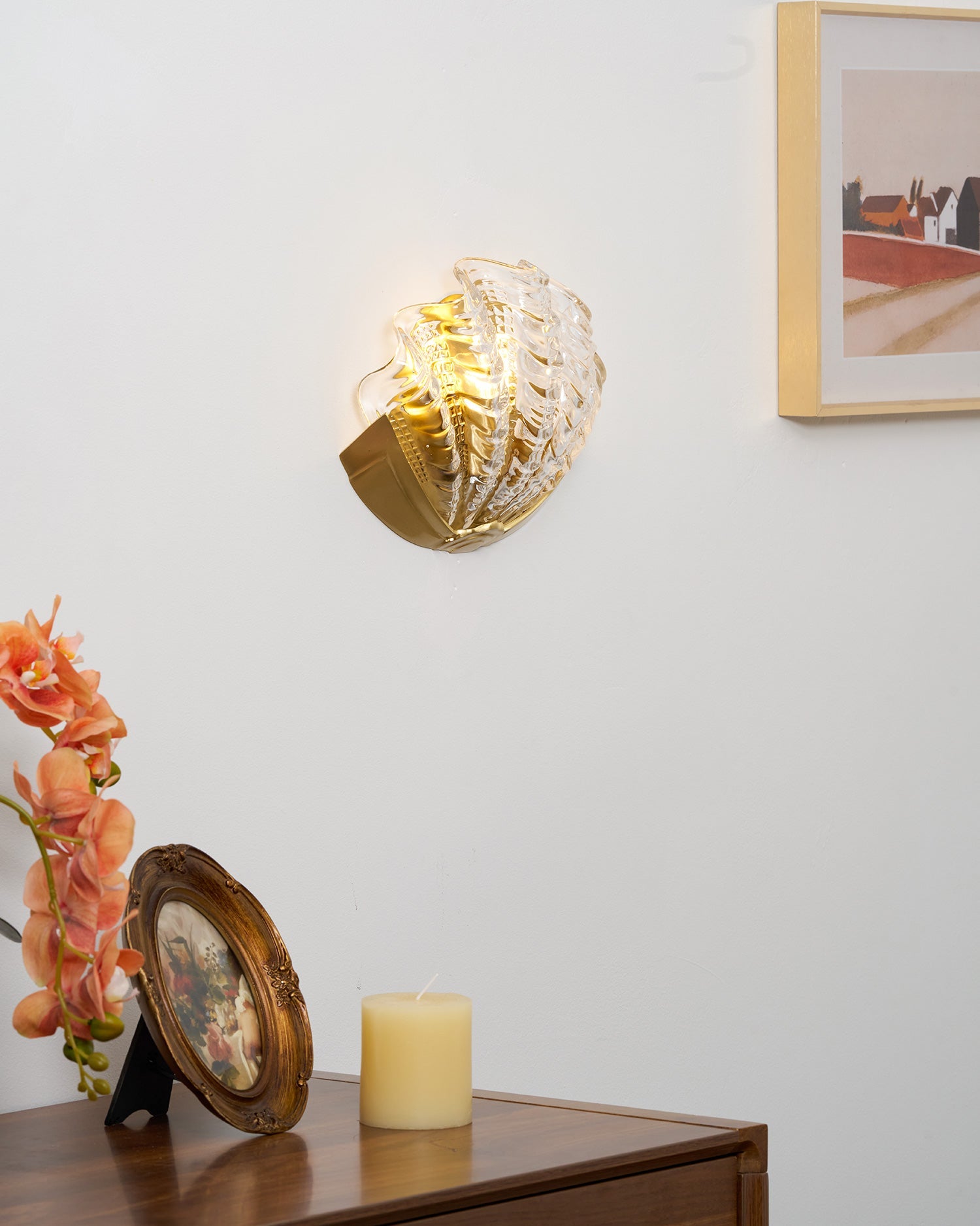 Art Deco Scallop Wall Light Glass lighting by Bling Lighting Studio
