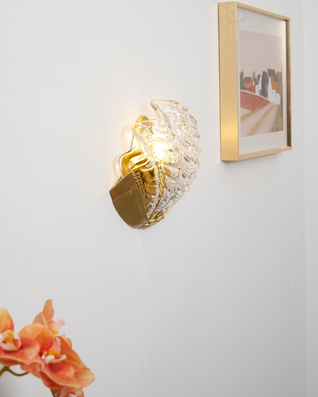 Art Deco Scallop Wall Light Glass lighting by Bling Lighting Studio