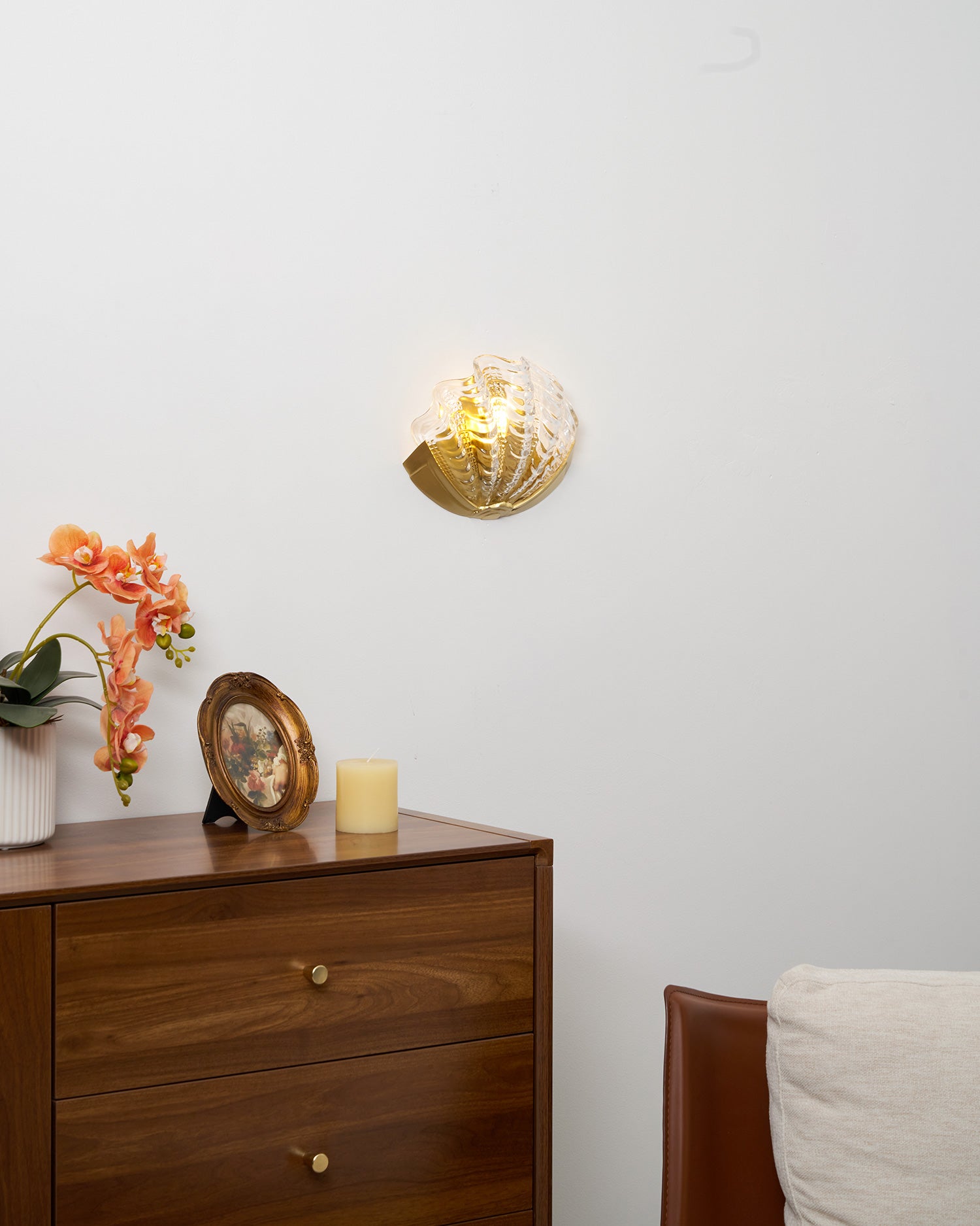 Art Deco Scallop Wall Light Glass lighting by Bling Lighting Studio