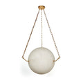 Large 'Atlas' Alabaster Suspension Lamp by Denis de la Mesiere