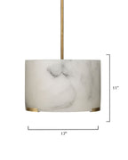 Alabaster Elancourt Pendant 17''W