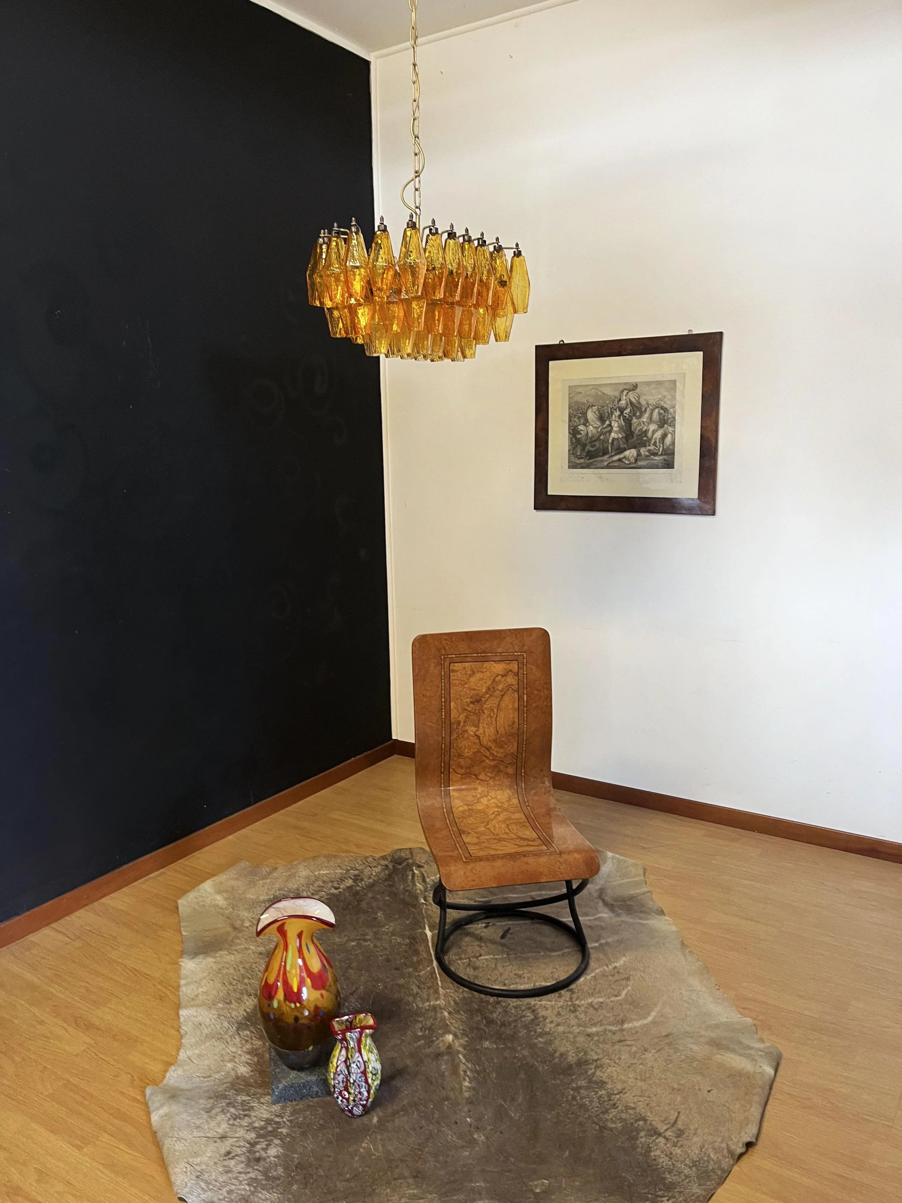 Poliedri Murano Amber Chandelier product image