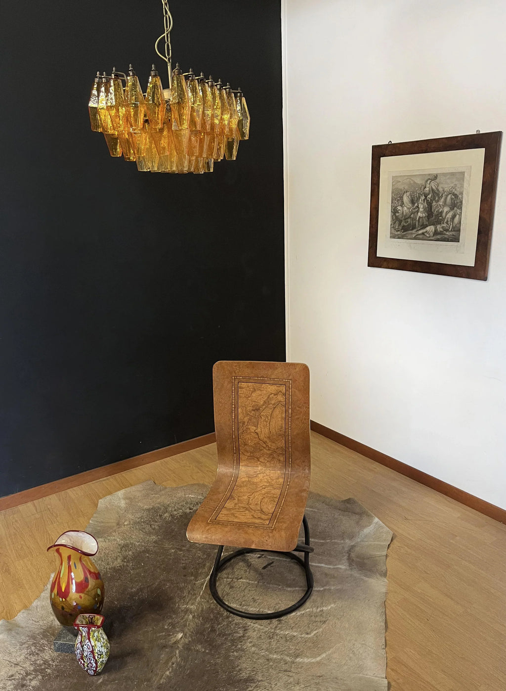 Poliedri Murano Amber Chandelier product image