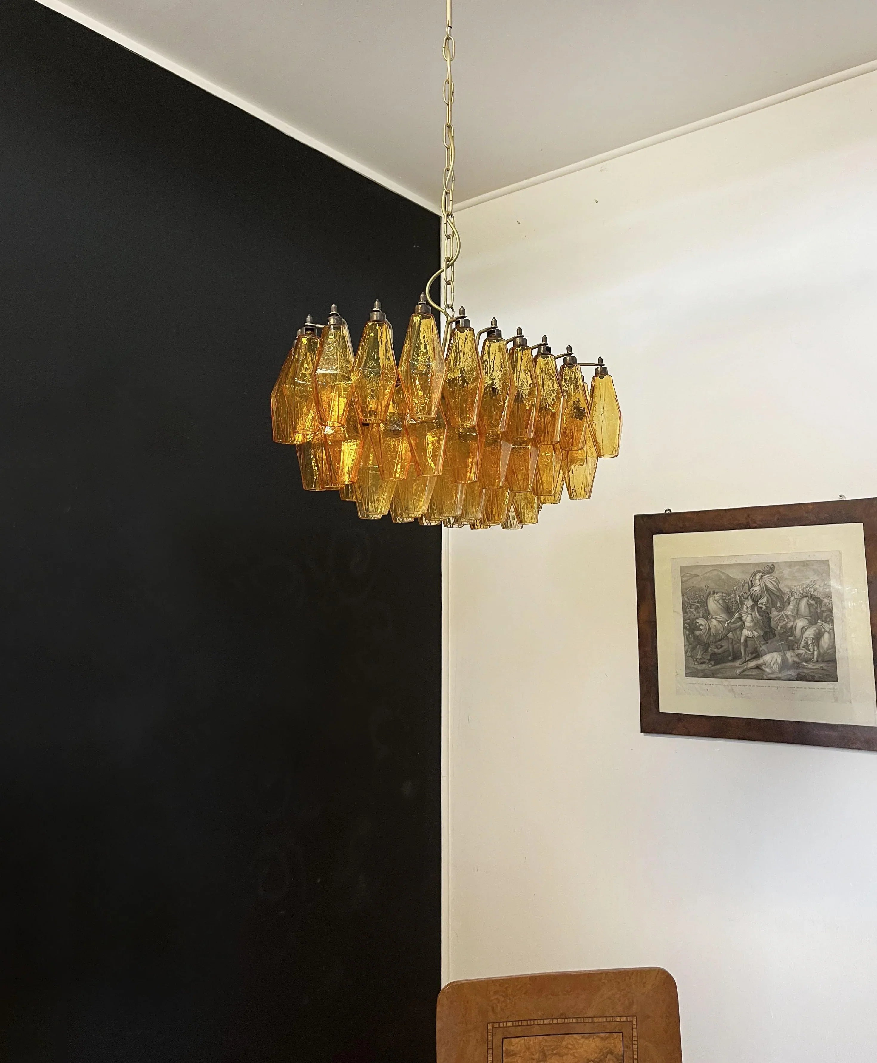 Poliedri Murano Amber Chandelier product image