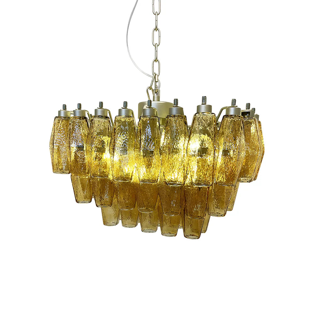 Poliedri Murano Amber Chandelier product image