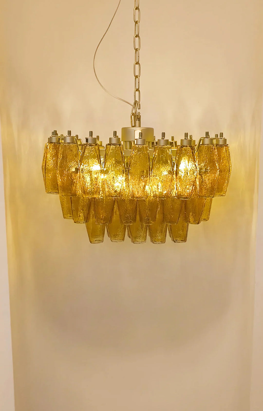 Poliedri Murano Amber Chandelier product image