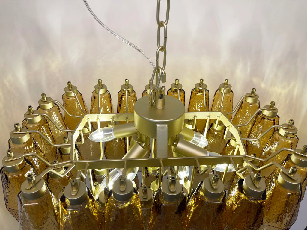 Poliedri Murano Amber Chandelier product image