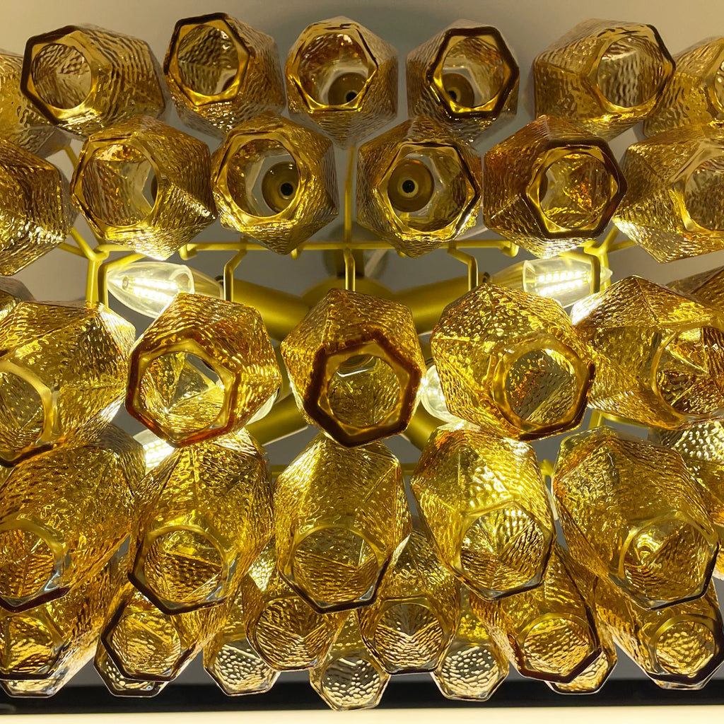 Poliedri Murano Amber Chandelier product image