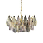 Poliedri Murano Colorful Chandelier by Bling Lighting Studio