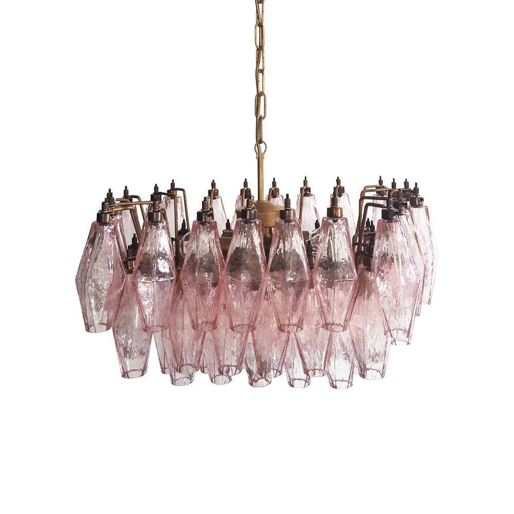 Poliedri Murano Pink Chandelier product image