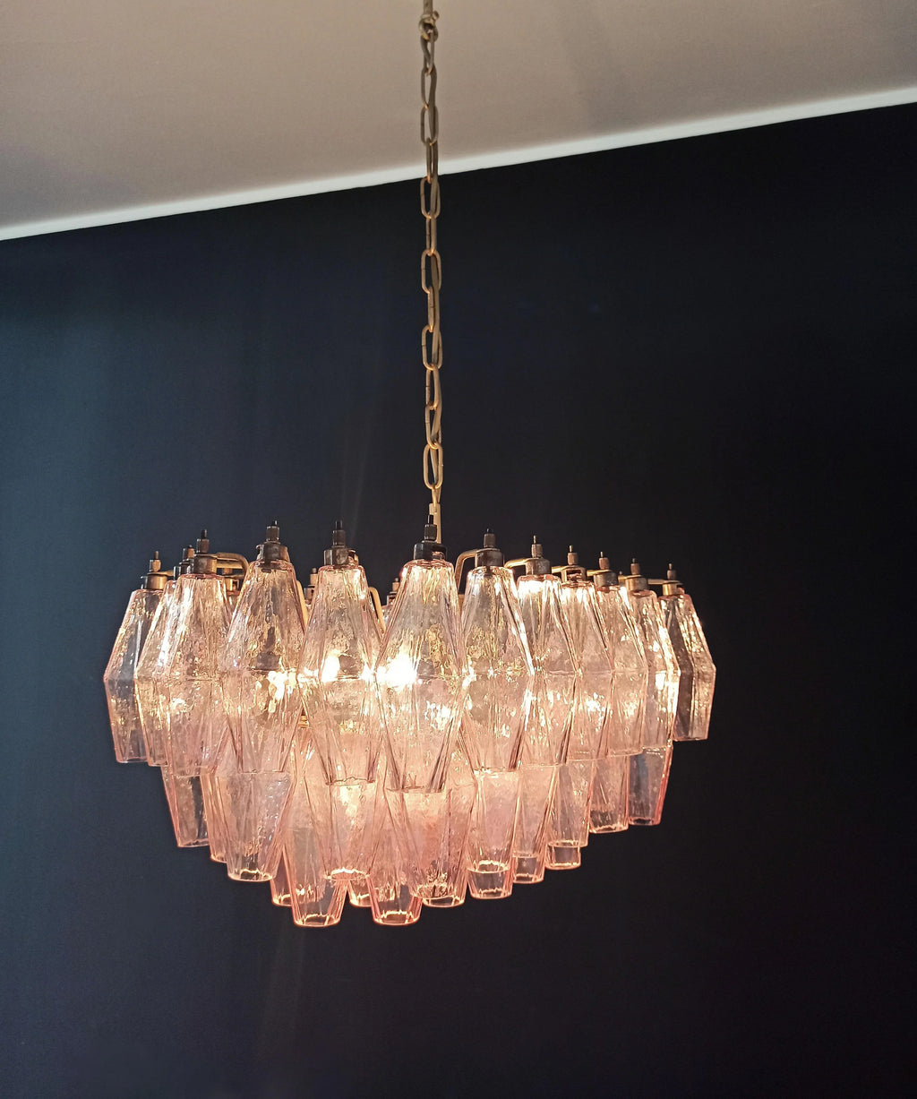 Poliedri Murano Pink Chandelier product image