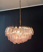 Poliedri Murano Pink Chandelier product image