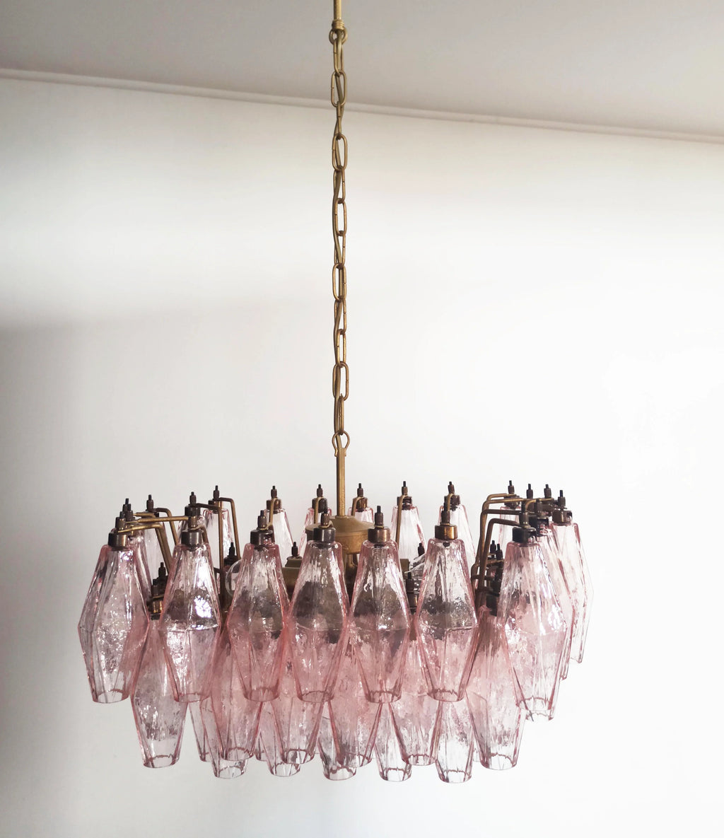 Poliedri Murano Pink Chandelier product image