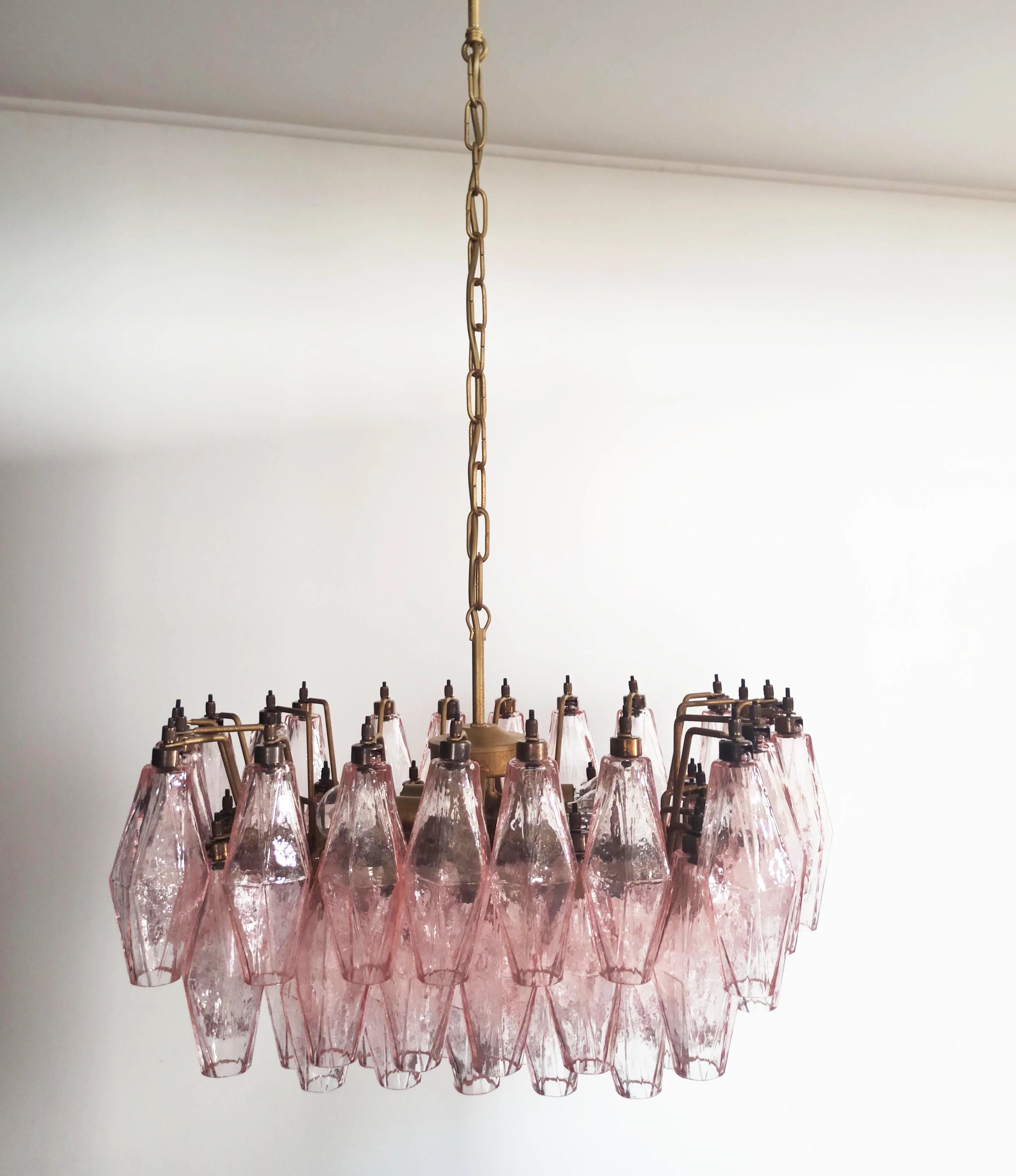 Poliedri Murano Pink Chandelier product image