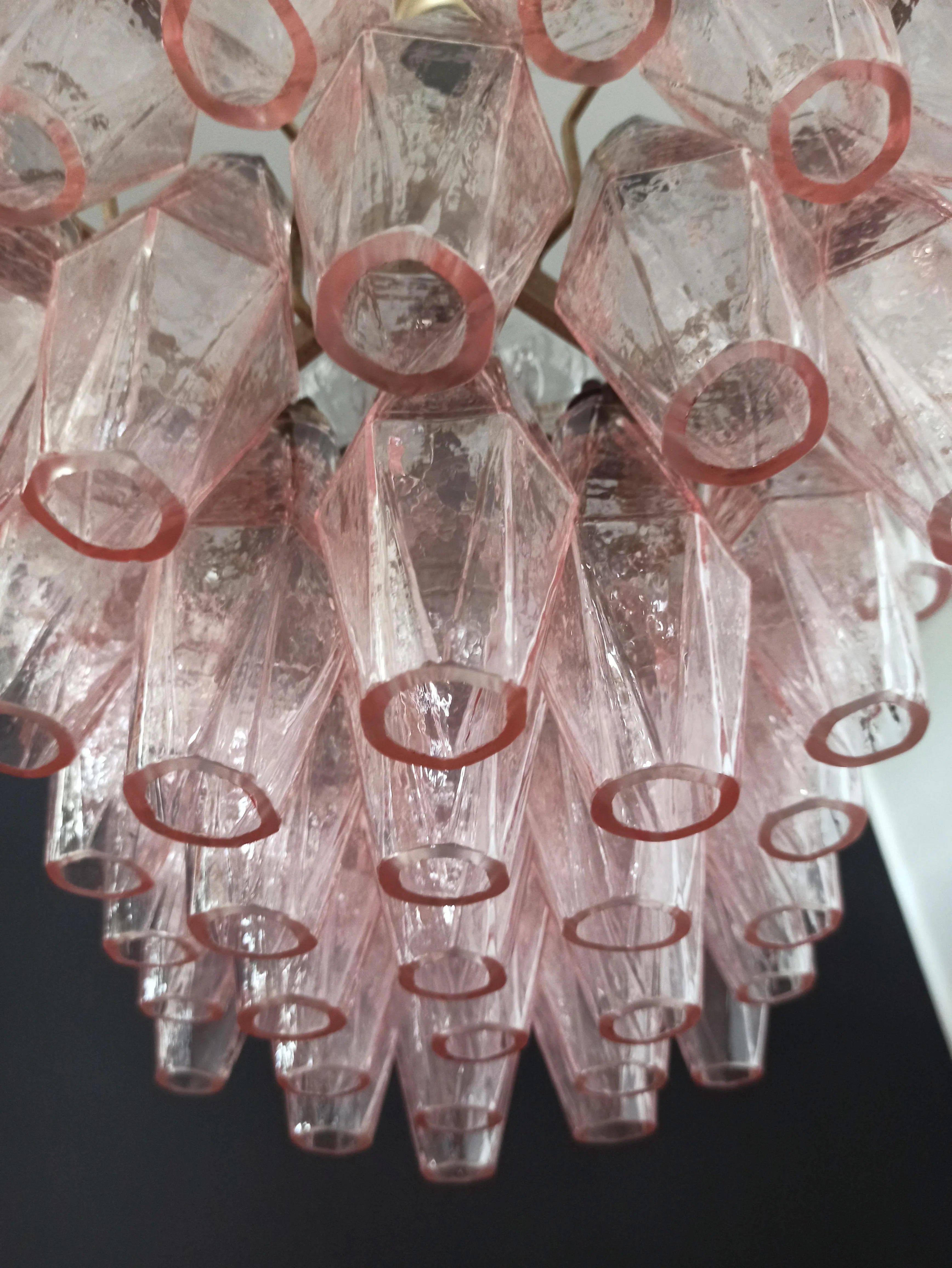 Poliedri Murano Pink Chandelier product image