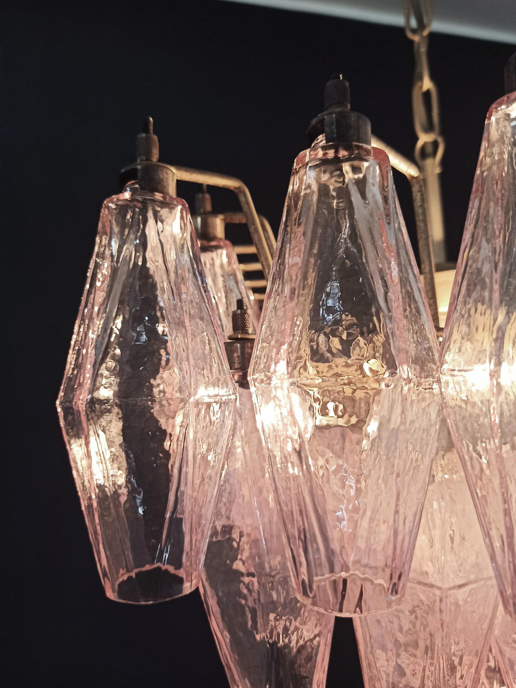 Poliedri Murano Pink Chandelier product image