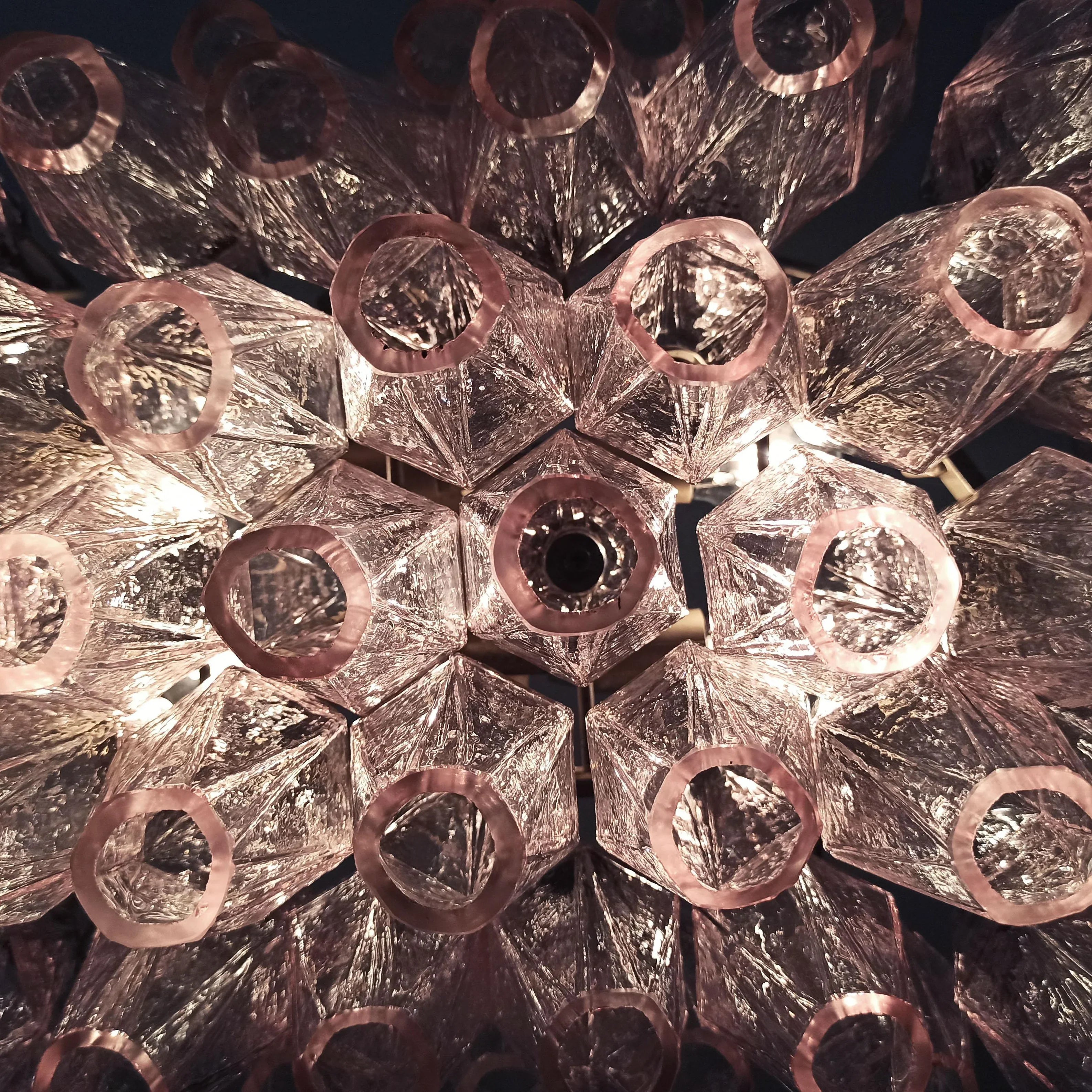Poliedri Murano Pink Chandelier product image