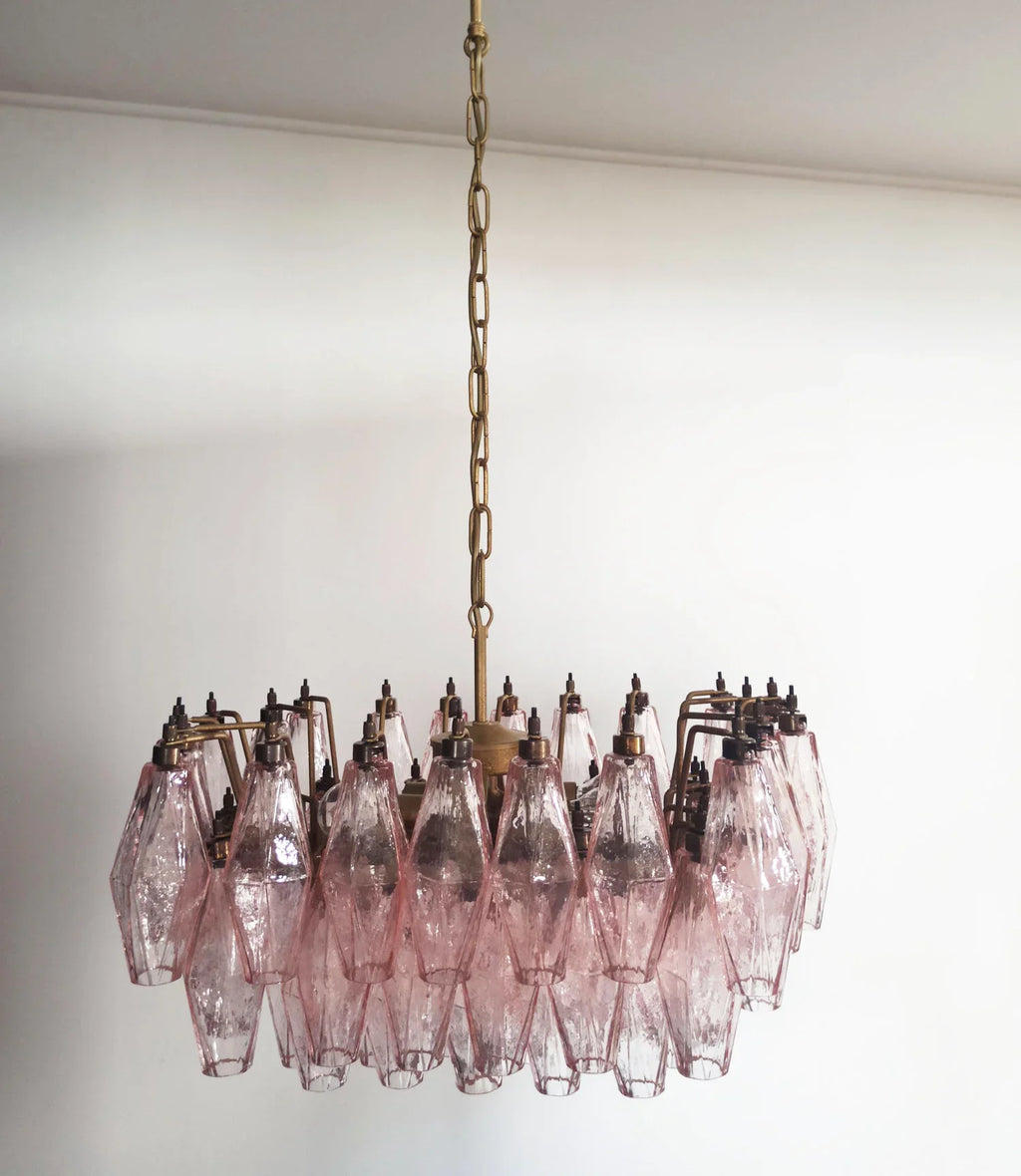 Poliedri Murano Pink Chandelier product image