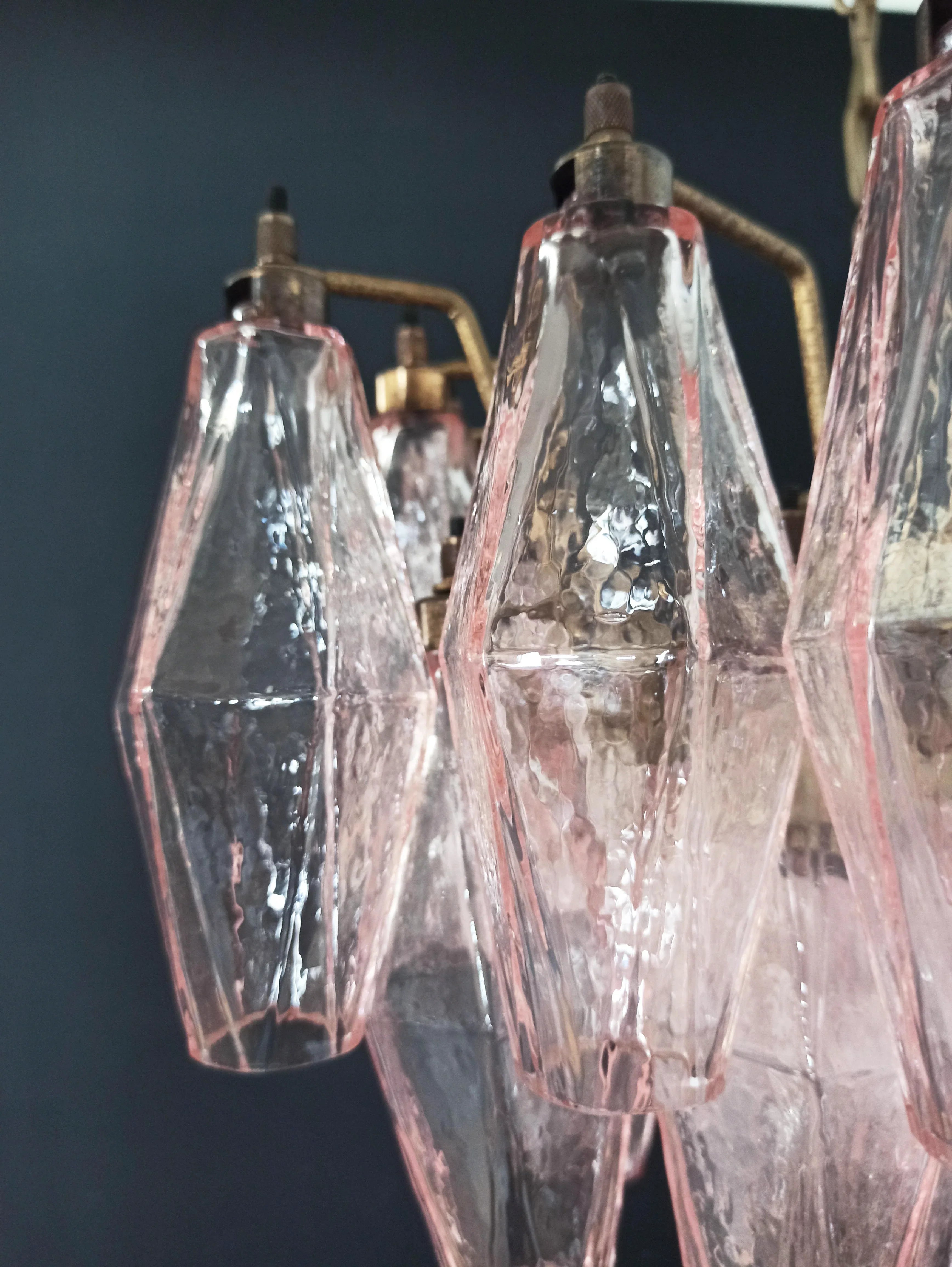 Poliedri Murano Pink Chandelier product image
